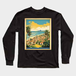 Salvador Bahia Brazil Vintage Tourism Travel Poster Art Long Sleeve T-Shirt